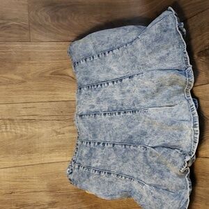 CUTEST pleated BLUE JEAN mini skirt,Y2K.